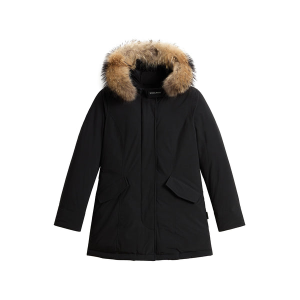 Woolrich Parka medio Parka Donna Luxury Artic con pelliccia Nero - Francavilla Moda